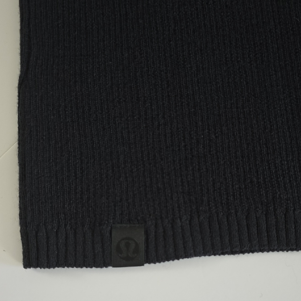 NWT Lululemon Women Black Merino Wool Mock Neck Thermo Knit Ribbed Pullover Sz 4 - Picture 4 of 14